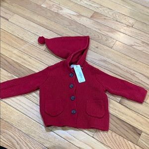 Gymboree red knit cardigan